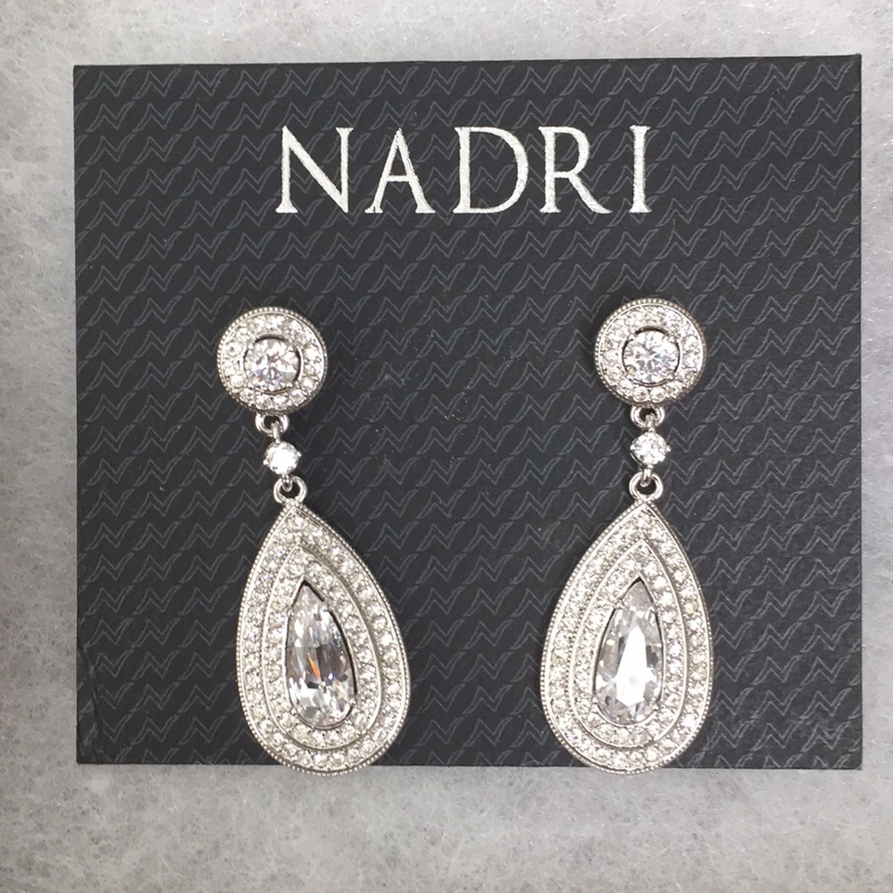Nadri Pear Shaped Drop Earrings